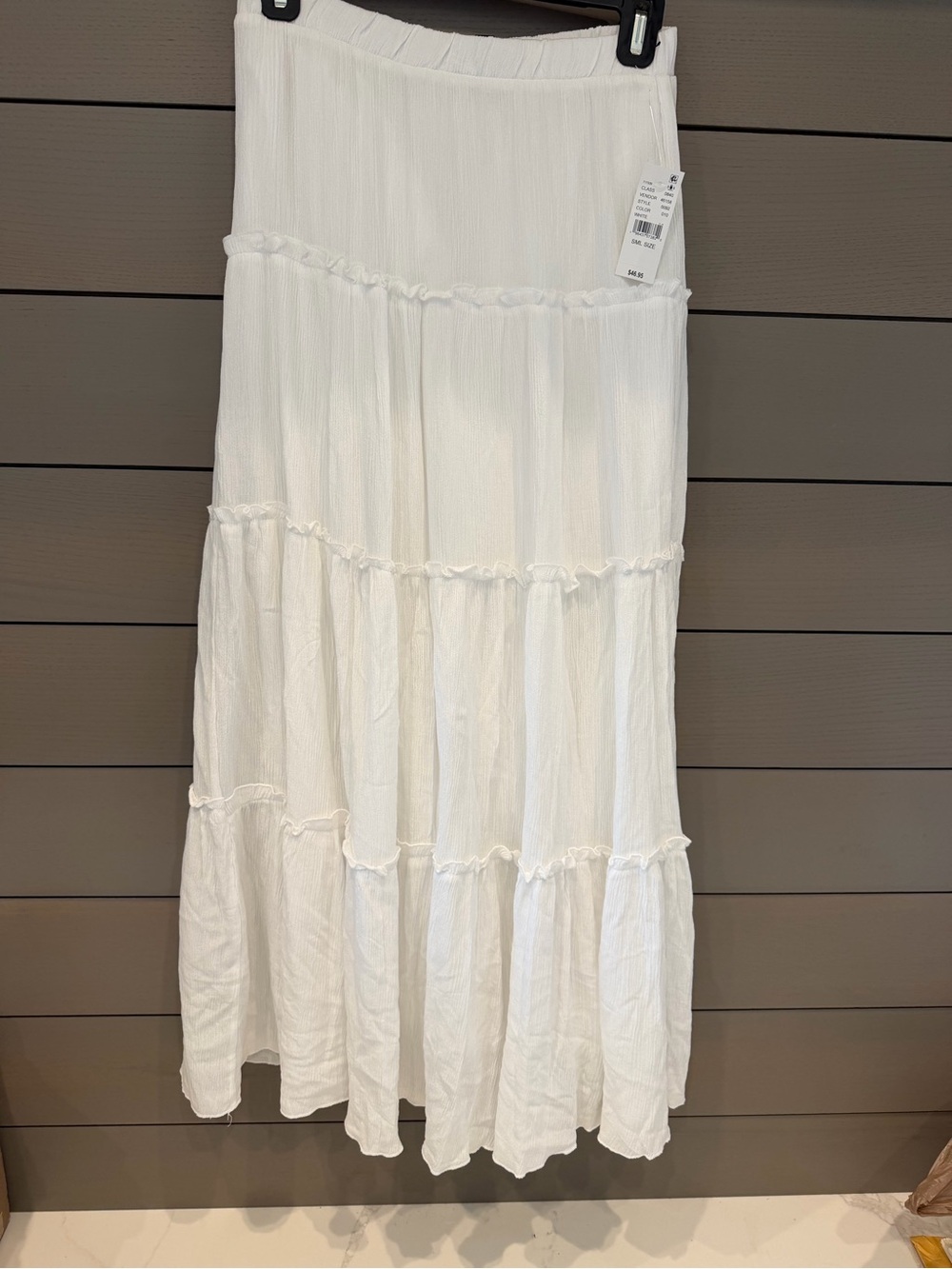 Pacsun White Maxi Skirt with Elastic Waist - Lightweight Summer Style size small